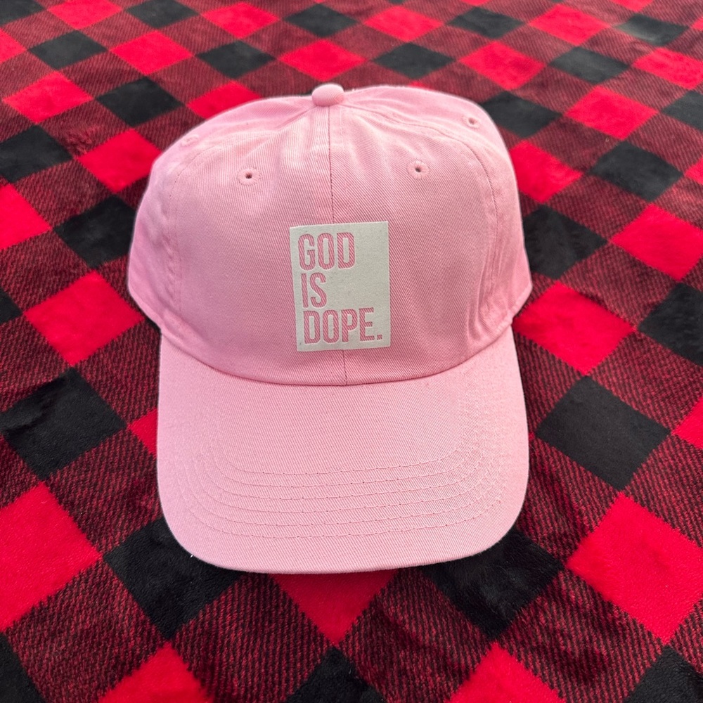 Pink and White Hat